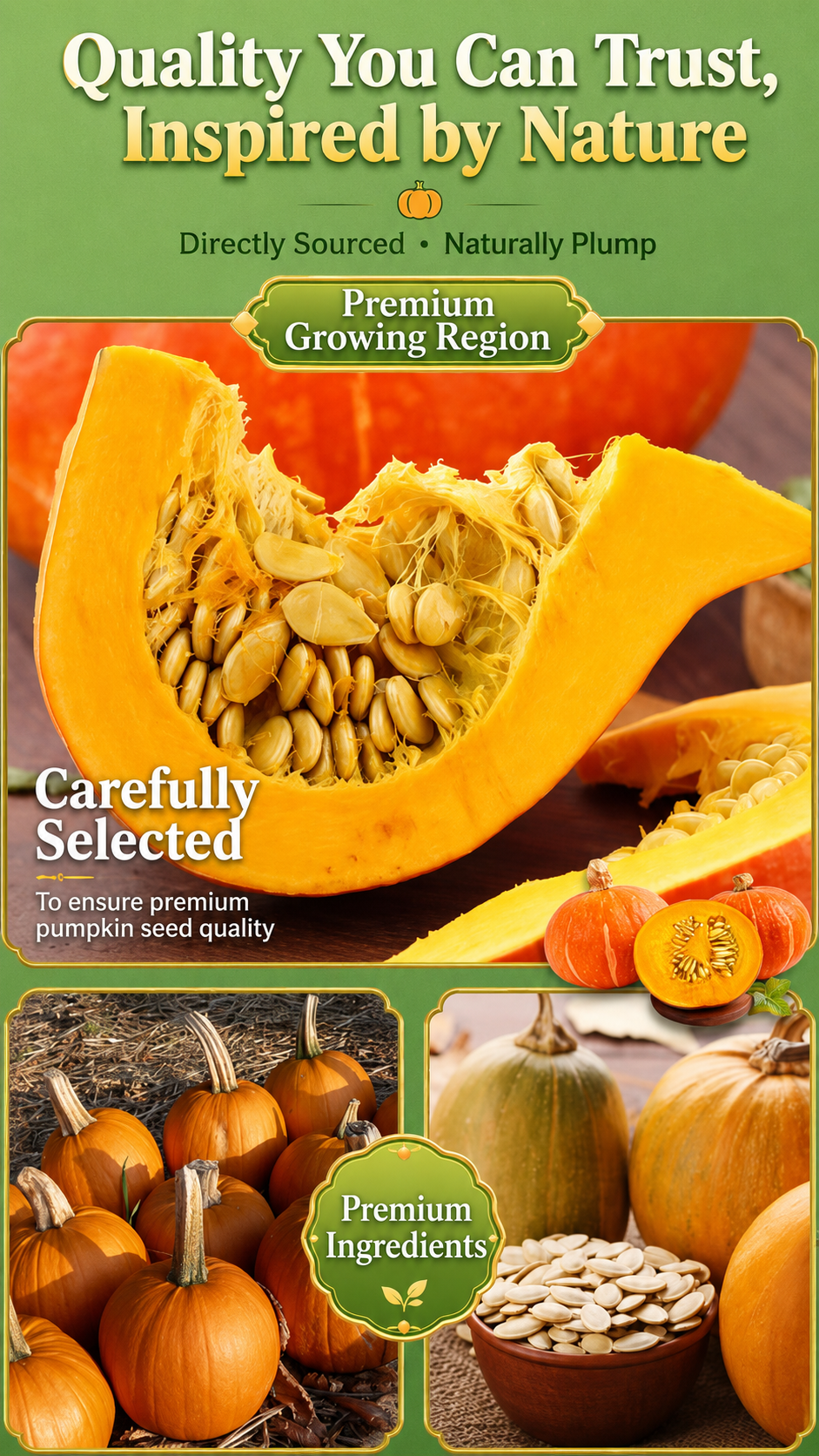 💯🥇Crush cravings without the guilt!🦊🌿Enjoy every bite of our all-natural Pumpkin Seed Kernels-ABB8