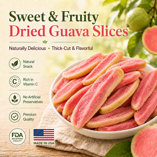 ⭐💐Say goodbye to sugar spikes! Satisfy your cravings with ourfiber-rich Red Guava slices-QZE