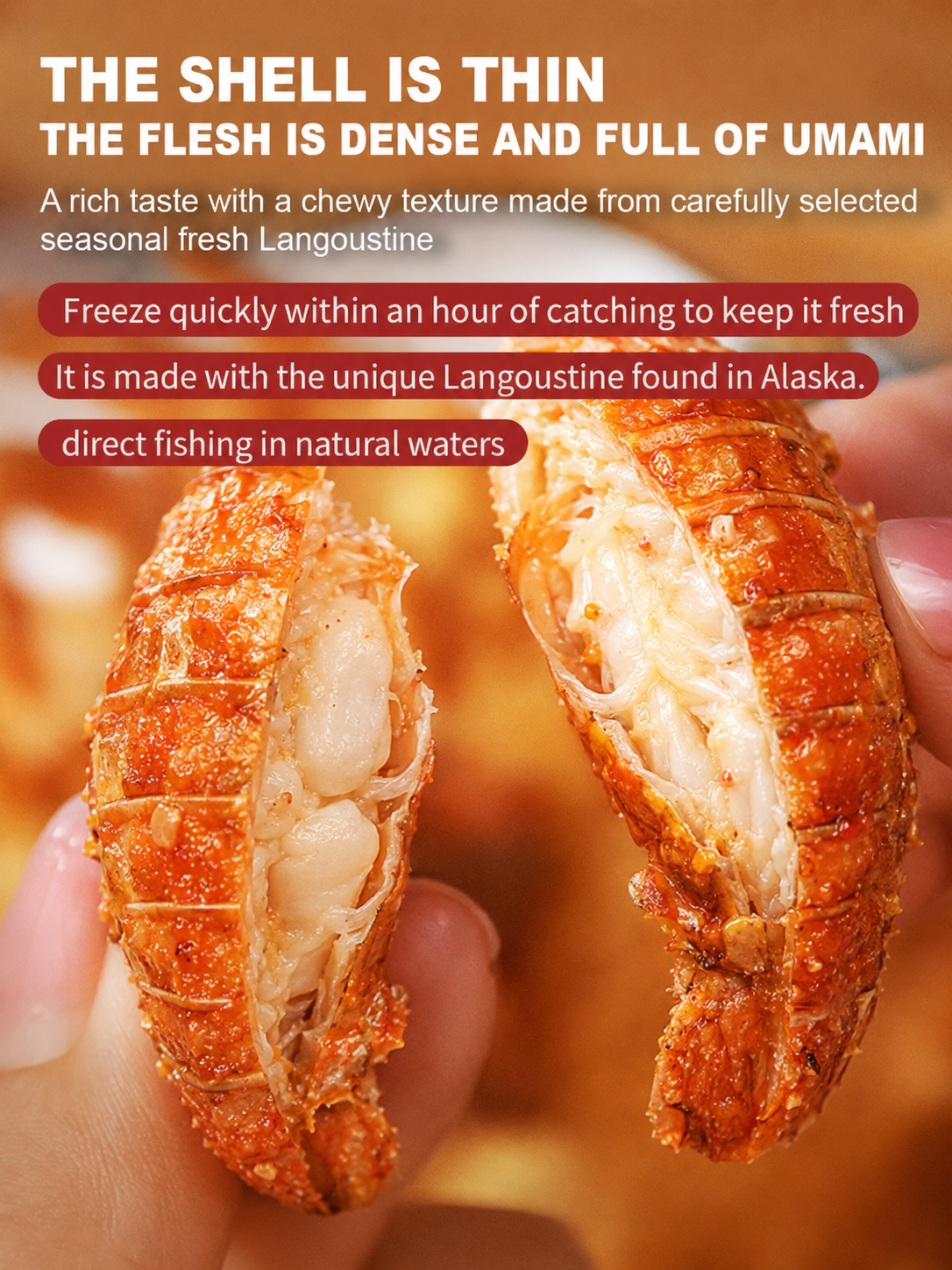 🦐Alaskan Mantis Shrimp - 🏆💎Ready to Eat High-Protein Seafood Snack-QZE