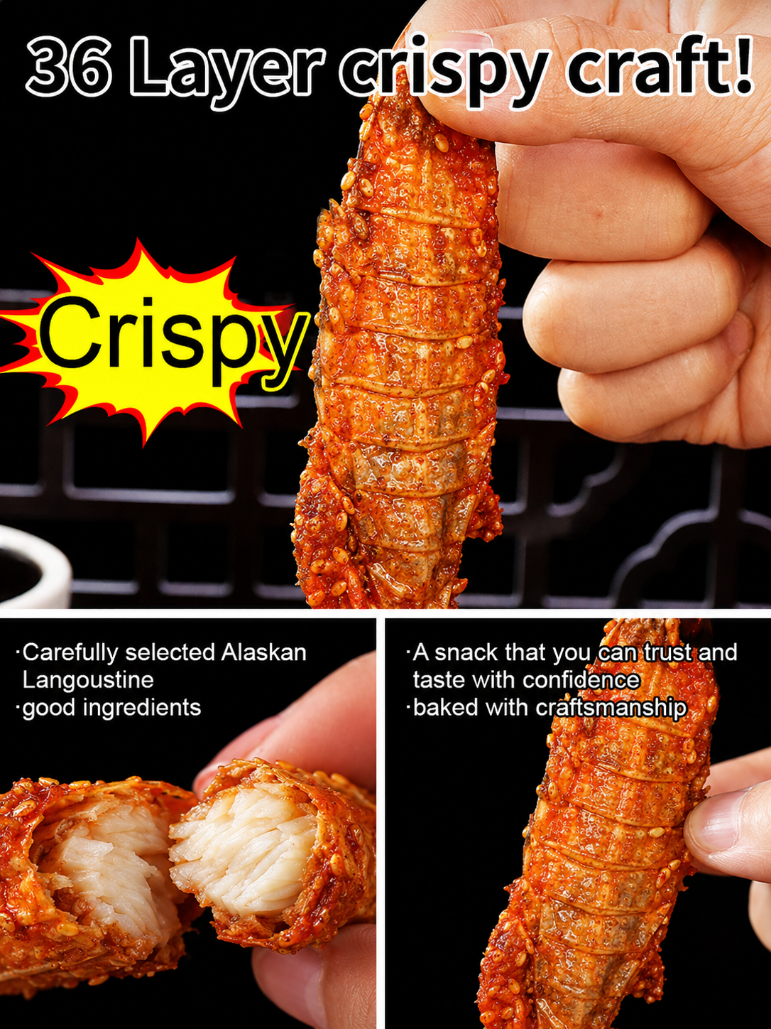 🦐Alaskan Mantis Shrimp - 🏆💎Ready to Eat High-Protein Seafood Snack-QZE